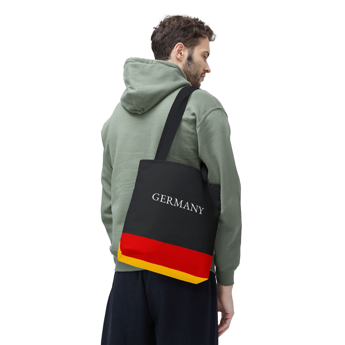 Personalized Germany Flag Tote Bag, Custom Name German Heritage Bag, Germany Travel Beach Tote, German Pride Gift - Proud & Loyal