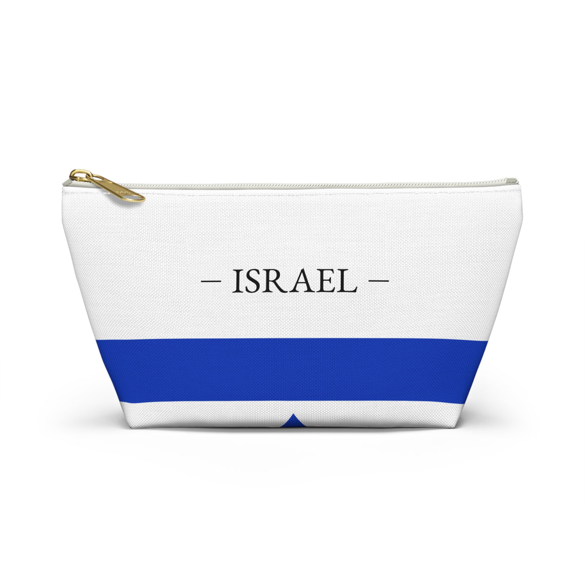 Personalized Israel Flag Accessory Pouch, Israeli Heritage Cosmetic Bag, Custom Name Travel Makeup Organizer, Israel Gift - Proud & Loyal