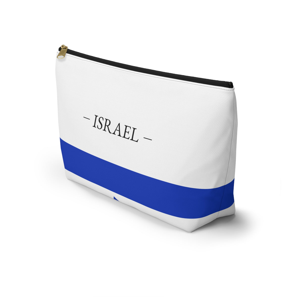 Personalized Israel Flag Accessory Pouch, Israeli Heritage Cosmetic Bag, Custom Name Travel Makeup Organizer, Israel Gift - Proud & Loyal