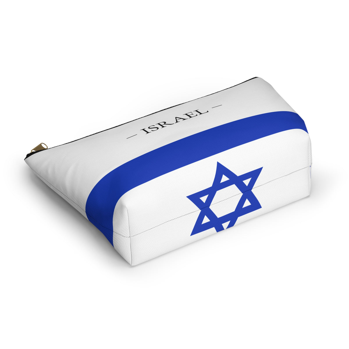 Personalized Israel Flag Accessory Pouch, Israeli Heritage Cosmetic Bag, Custom Name Travel Makeup Organizer, Israel Gift - Proud & Loyal
