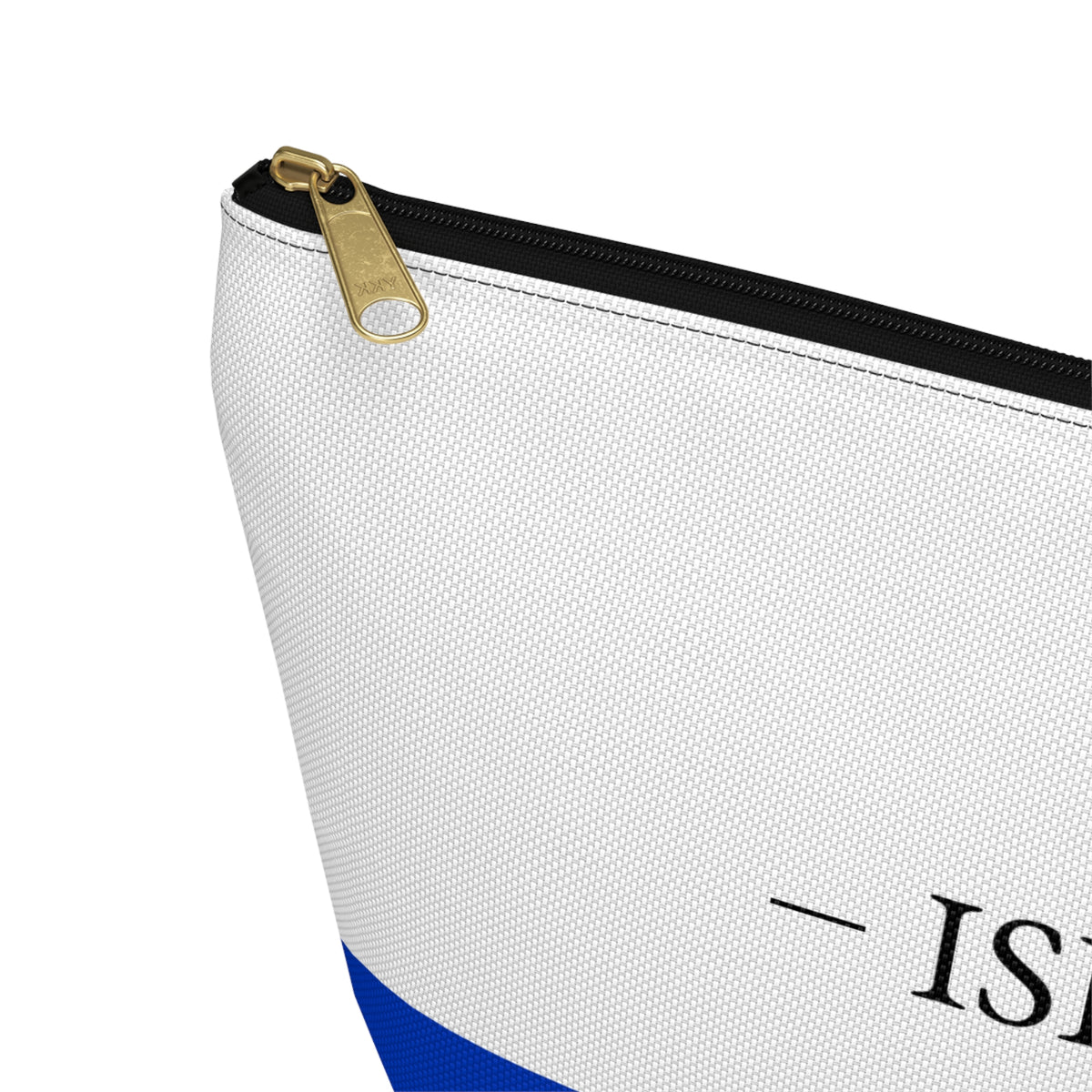 Personalized Israel Flag Accessory Pouch, Israeli Heritage Cosmetic Bag, Custom Name Travel Makeup Organizer, Israel Gift - Proud & Loyal