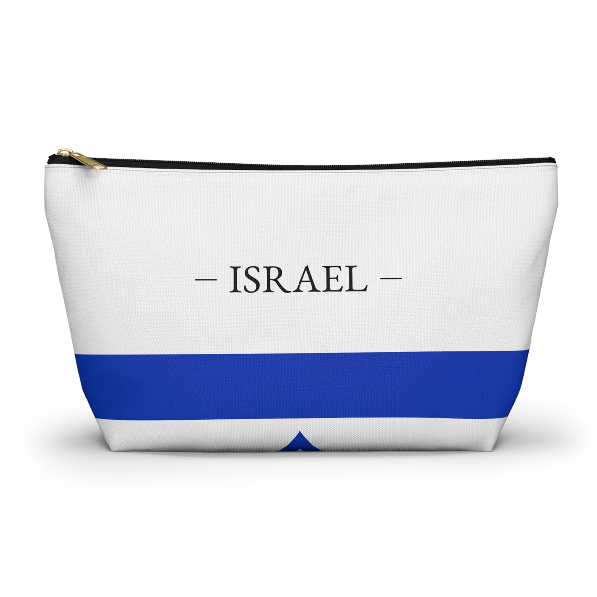 Personalized Israel Flag Accessory Pouch, Israeli Heritage Cosmetic Bag, Custom Name Travel Makeup Organizer, Israel Gift - Proud & Loyal