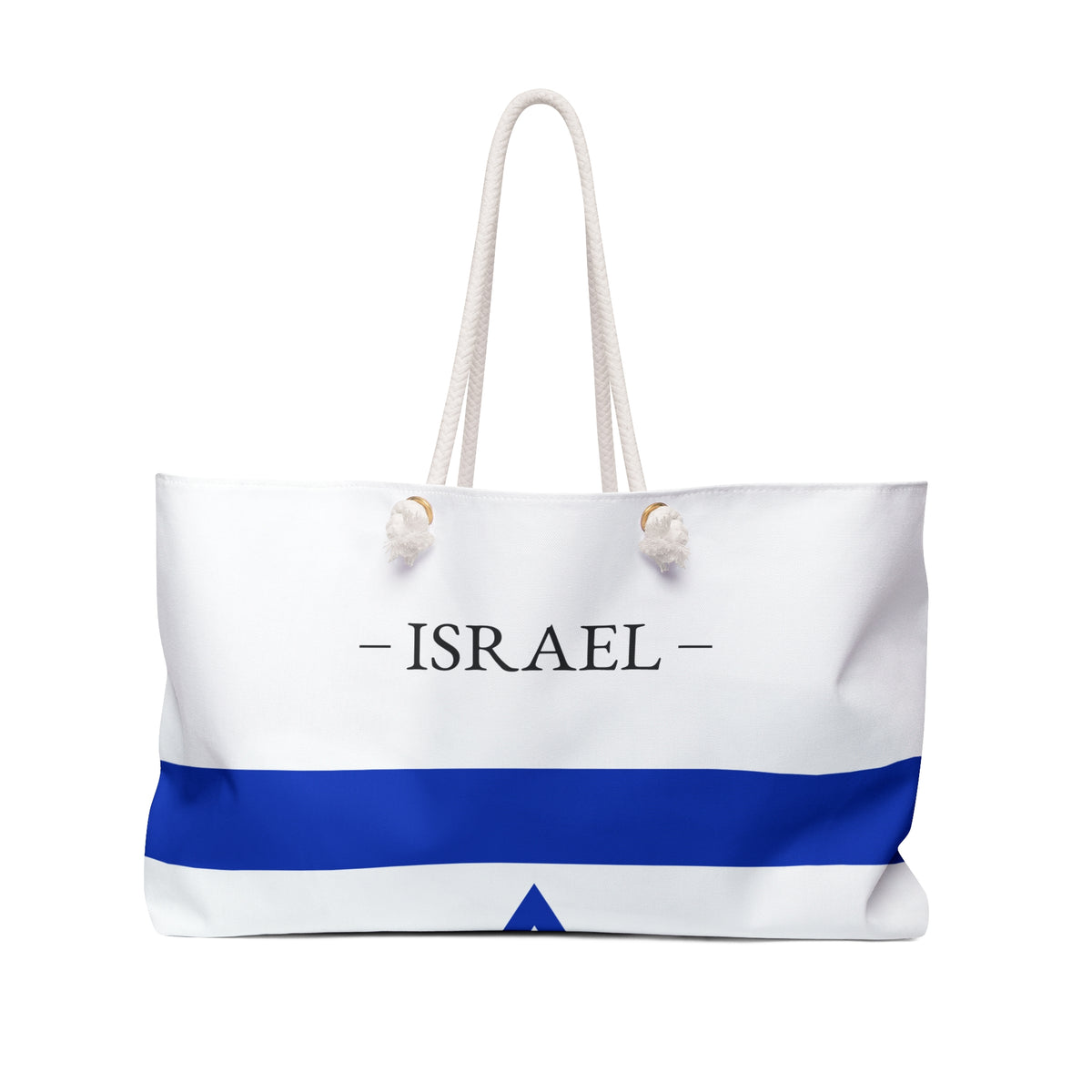 Personalized Israel Weekender Bag, Israeli Flag Travel Bag, Custom Name Heritage Tote, Vacation Overnight Bag - Proud & Loyal