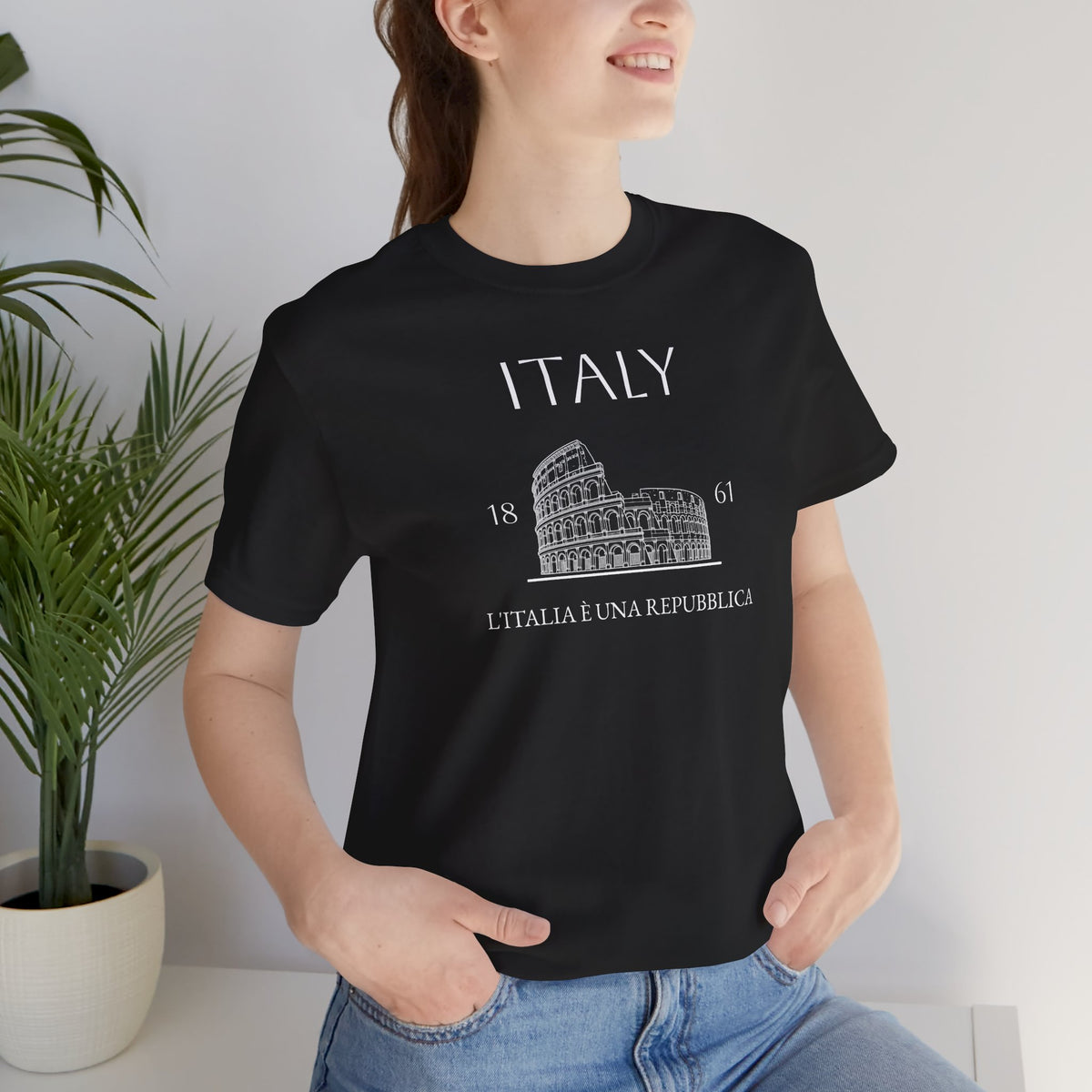 Personalized Italy Colosseum Sketch Cotton T-Shirt - Proud & Loyal