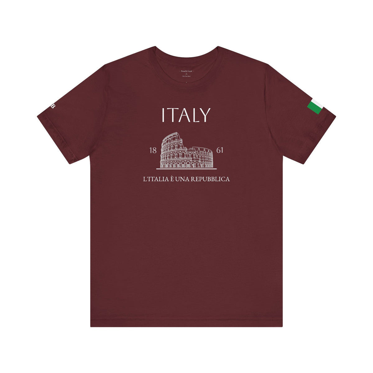 Personalized Italy Colosseum Sketch Cotton T-Shirt - Proud & Loyal