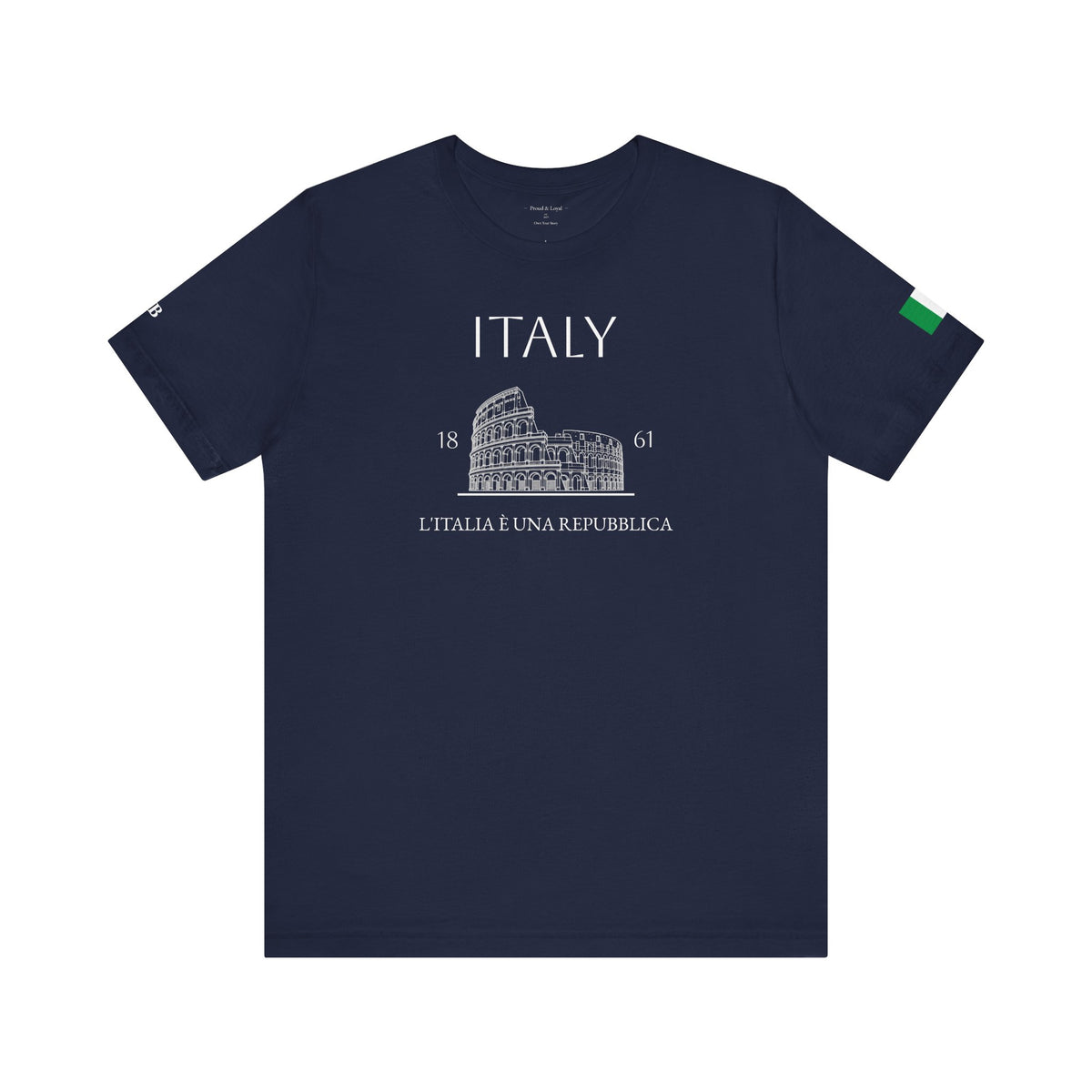 Personalized Italy Colosseum Sketch Cotton T-Shirt - Proud & Loyal