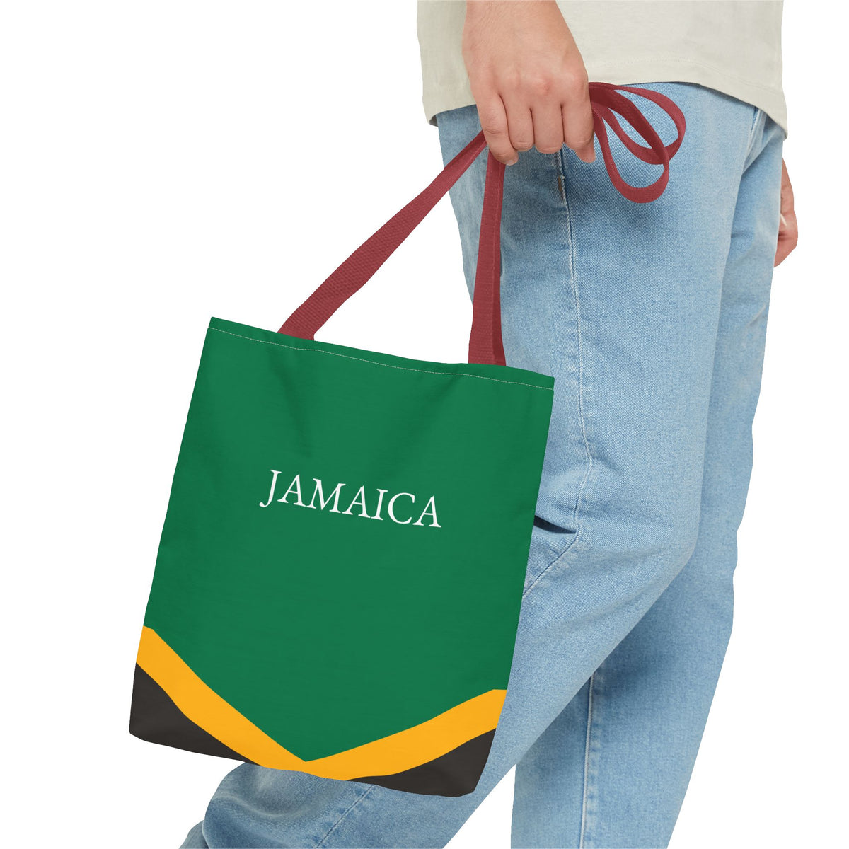 Personalized Jamaica Flag Tote Bag, Custom Name Jamaican Heritage Bag, Jamaica Travel Beach Tote, Jamaican Pride Gift - Proud & Loyal