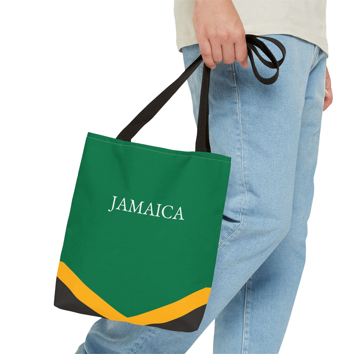 Personalized Jamaica Flag Tote Bag, Custom Name Jamaican Heritage Bag, Jamaica Travel Beach Tote, Jamaican Pride Gift - Proud & Loyal