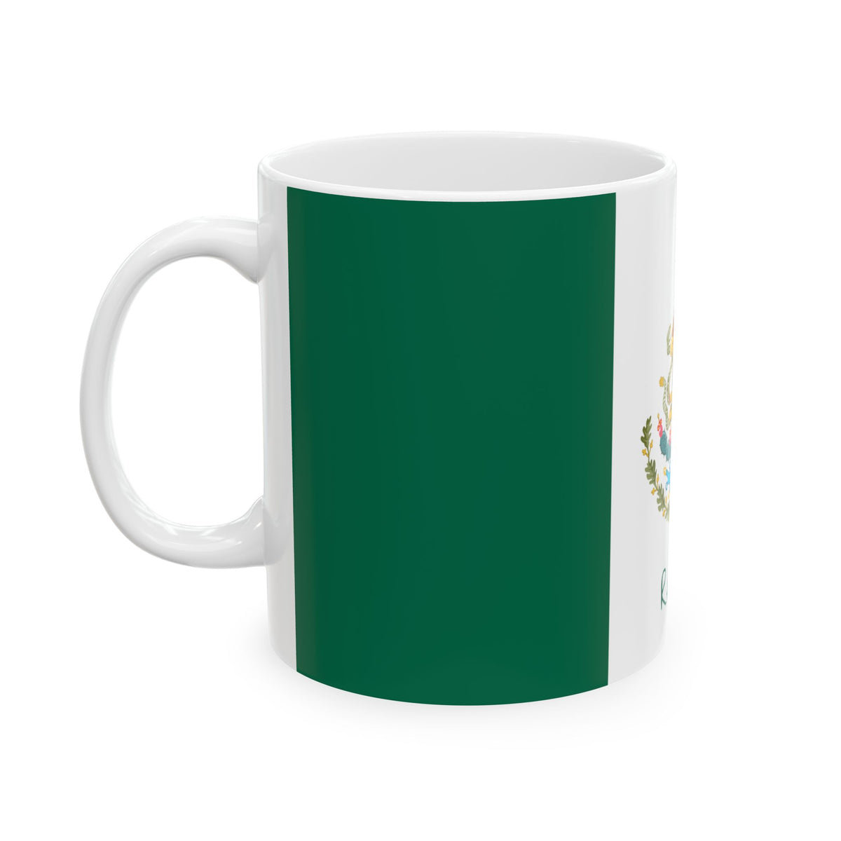 Personalized Mexican Flag Emblem Ceramic Mug | Mexico Coat of Arms Coffee Cup, New Citizen, Naturalization Gift, Heritage Gift - Proud & Loyal