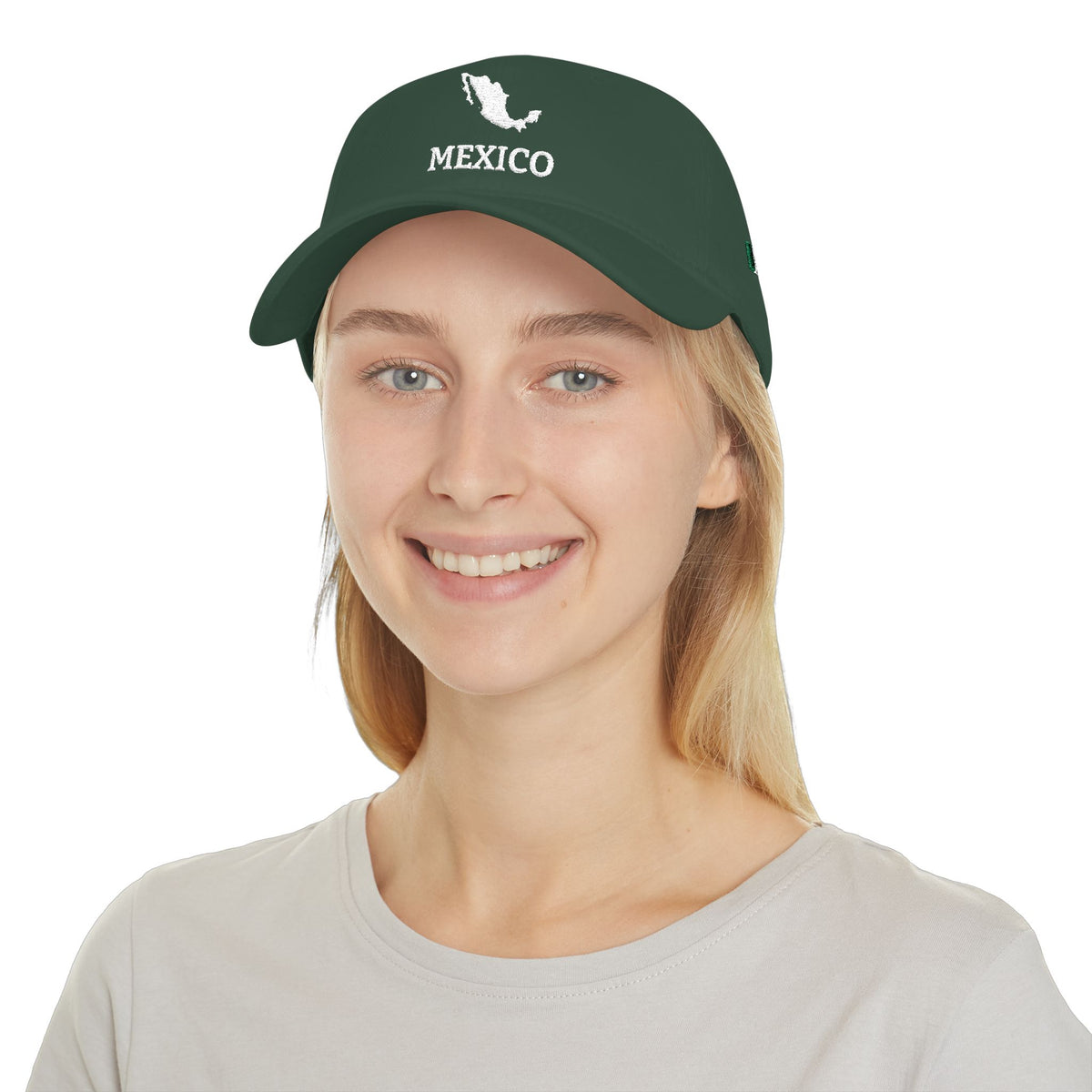 Personalized Mexico Heritage Hat, Mexican Flag Embroidered Cap, Custom Initials, Mexico Map Low Profile Hat, Mexican Gift, Country Shape - Proud & Loyal