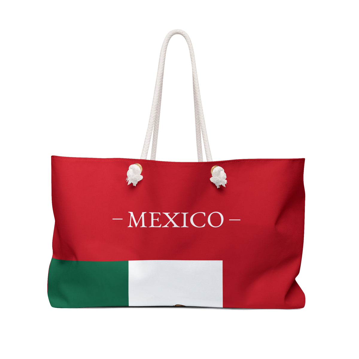 Personalized Mexico Weekender Bag, Mexican Flag Travel Bag, Custom Name Heritage Tote, Vacation Overnight Bag - Proud & Loyal