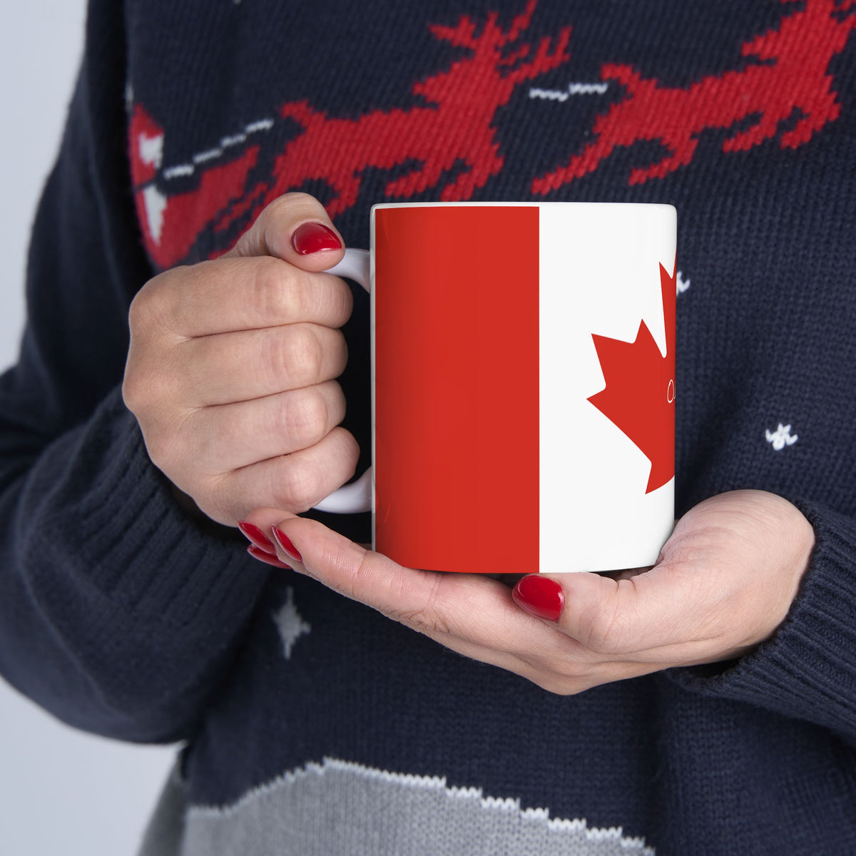 Personalized Name Red Maple Leaf Canada Flag Mug | Ceramic Coffee Cup, New Citizen, Naturalization Gift, Heritage Gift - Proud & Loyal