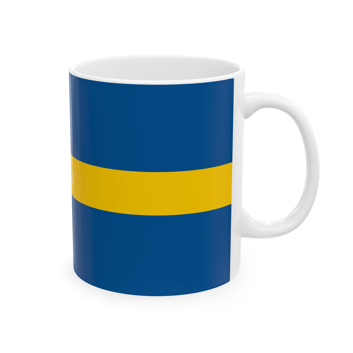 Personalized Swedish Flag Stripe Mug | Ceramic Coffee Tea Cup, New Citizen, Naturalization Gift, Heritage Gift - Proud & Loyal