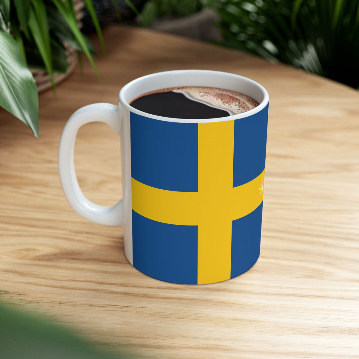 Personalized Swedish Flag Stripe Mug | Ceramic Coffee Tea Cup, New Citizen, Naturalization Gift, Heritage Gift - Proud & Loyal
