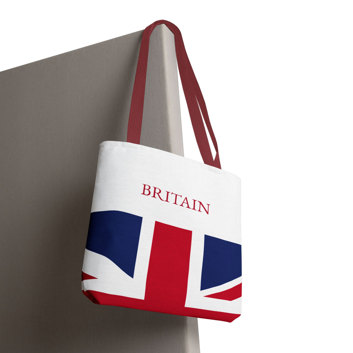 Personalized UK Flag Tote Bag, Custom Name British Heritage Bag, Union Jack Travel Beach Tote, Britain Pride Gift - Proud & Loyal