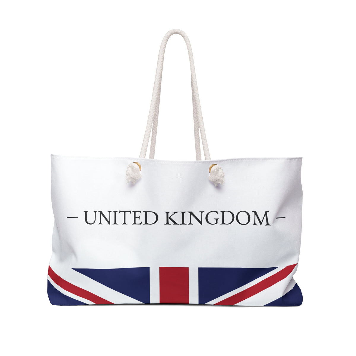 Personalized UK Weekender Bag, British Flag Travel Bag, Custom Name Heritage Tote, England Vacation Overnight Bag - Proud & Loyal