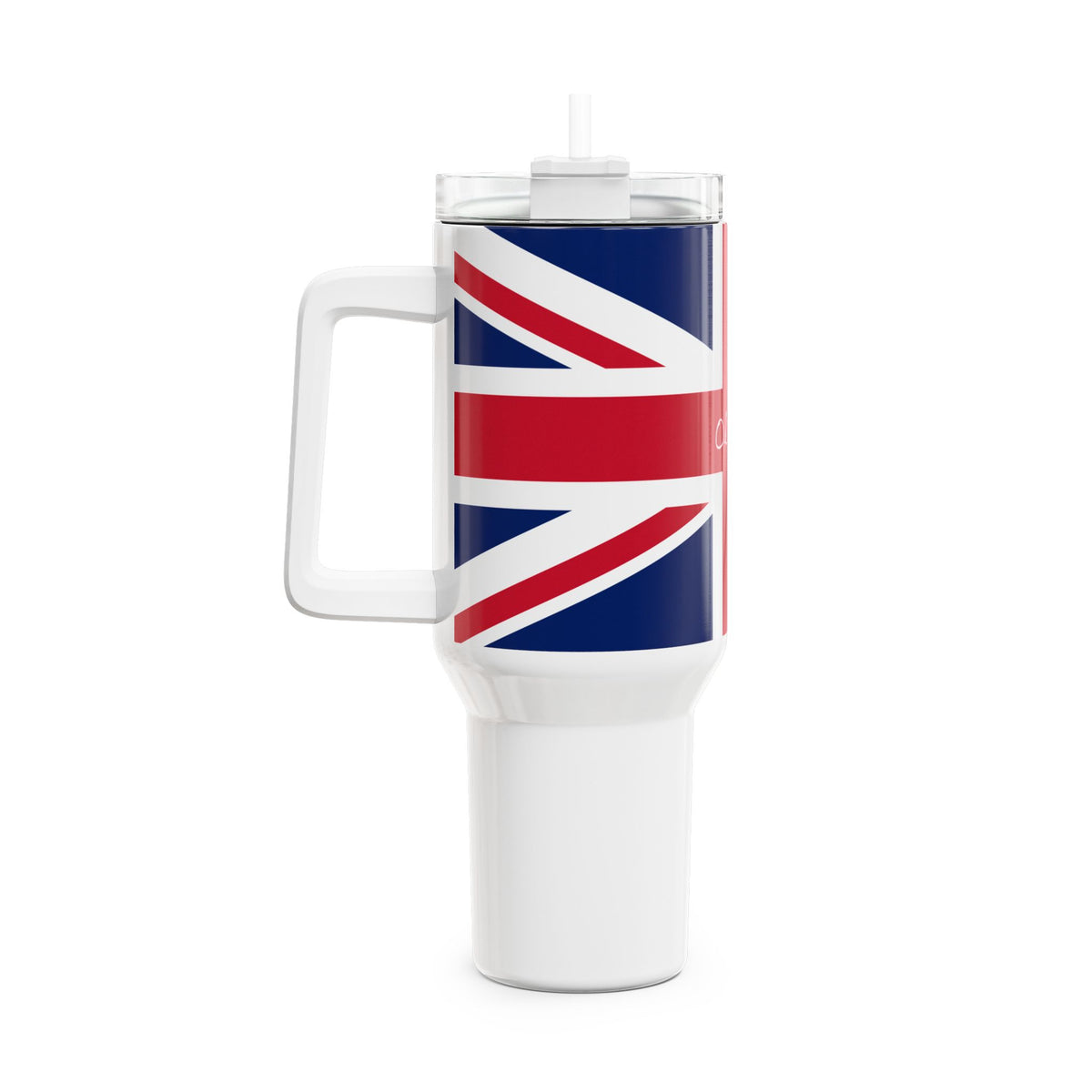 Union Jack Flag Personalized Tumbler, 40oz | Custom Name Travel Mug - Proud & Loyal