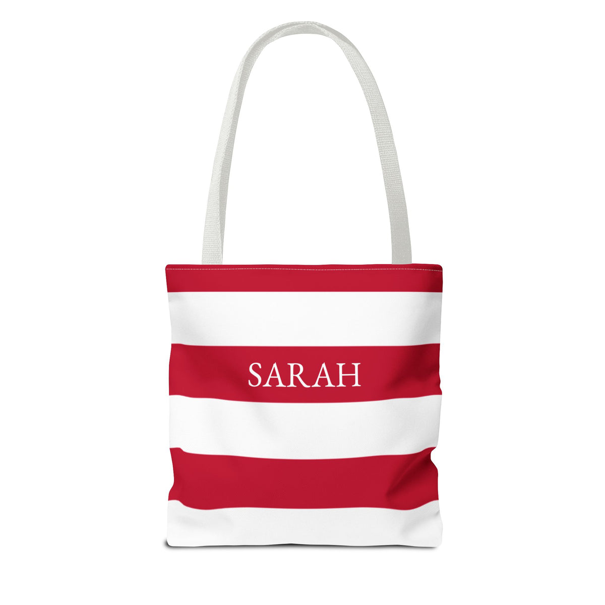 USA American Americana Resort Stripe Tote Bag, Custom Canvas Beach Bag, Large Everyday Commuter Tote, Symmetrical Patriotic Holiday Gift - Proud & Loyal