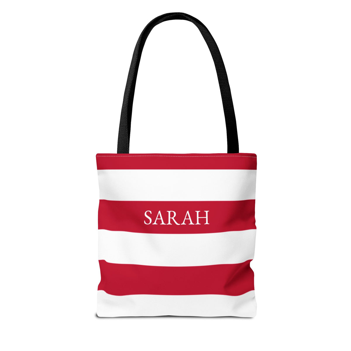 USA American Americana Resort Stripe Tote Bag, Custom Canvas Beach Bag, Large Everyday Commuter Tote, Symmetrical Patriotic Holiday Gift - Proud & Loyal