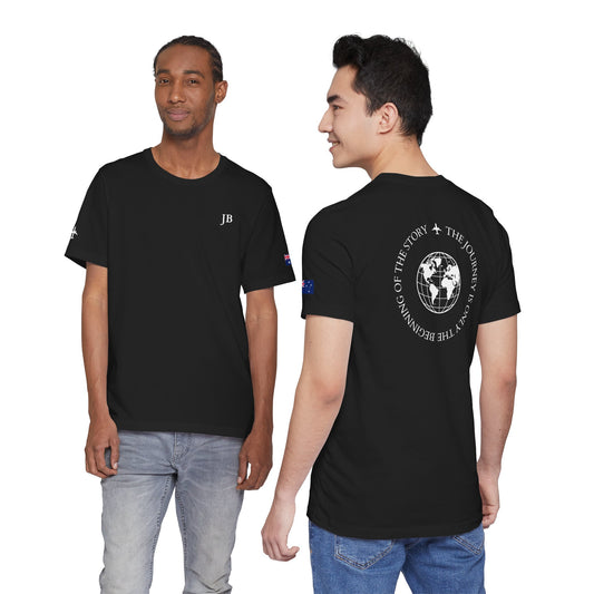 Choose Any Country Flag T-Shirt, Personalized Travel Tee, Custom Initials T-Shirt, Nationality Heritage Gift, Minimalist Airplane Shirt