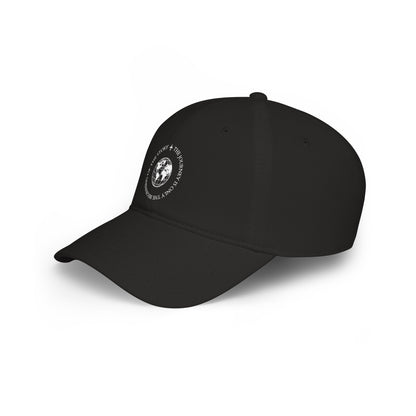 Travel Globe Baseball Cap, Journey Quote Hat, World Traveler Gift, Navy Blue Travel Hat, DTF Printed Globe Design, Adventure Inspired Cap