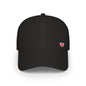 Red Low Profile Baseball Cap with Mini British Flag Detail