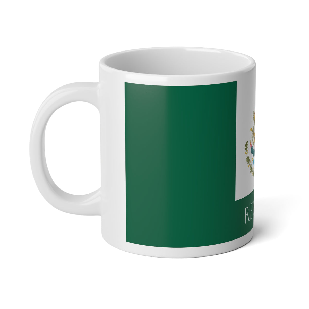 Personalized Mexico Flag Mug, Custom Mexican Heritage Coffee Cup, 20oz Ceramic Mug, Red White Green Flag Pattern, Mexico Gift