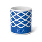 Personalized Scotland Flag Mug, Custom Scottish Heritage Coffee Cup, 20oz Ceramic Mug, Blue White Saltire Pattern, Scotland Gift