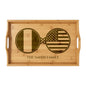 Italy/France/Ireland/Nigeria American Custom Engraved Bamboo Serving Tray