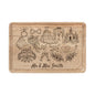 Personalized Destination Wedding Cutting Board, Engraved Mr & Mrs Wood Keepsake (Maple or Walnut)