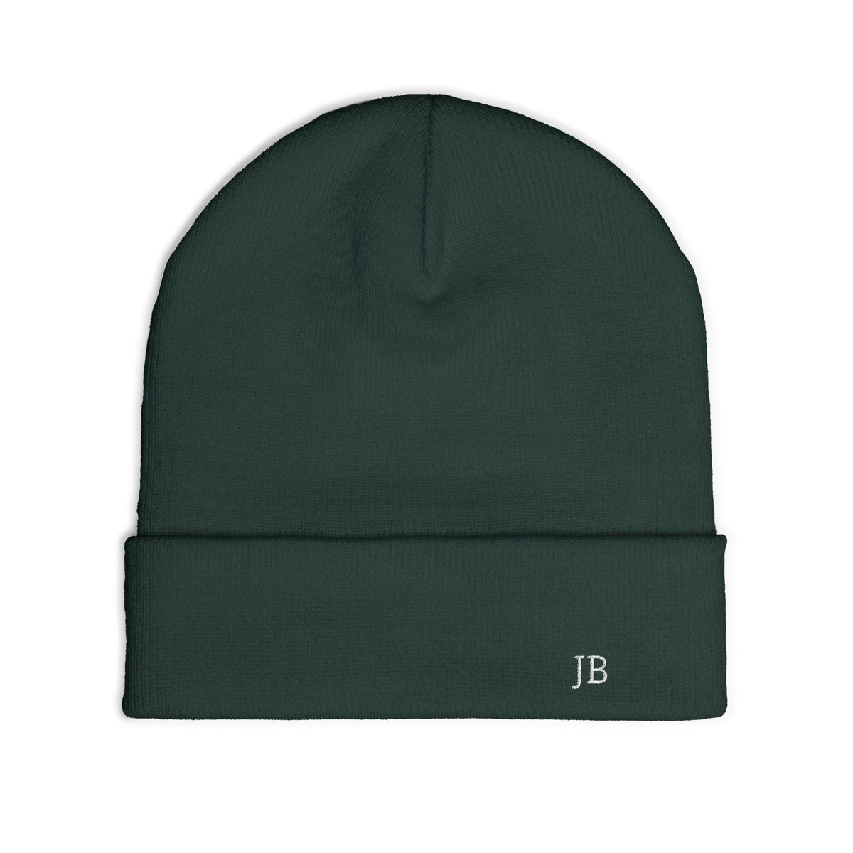 Nigeria Pakistan Personalized Embroidered Beanie, Green White Heritage Cotton Blend Knit Hat, Custom Initials Cultural Pride Gift
