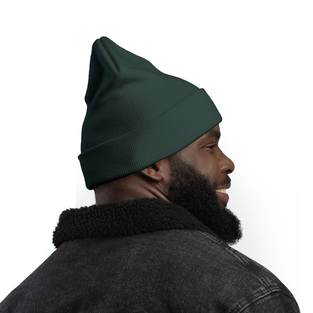Nigeria Pakistan Personalized Embroidered Beanie, Green White Heritage Cotton Blend Knit Hat, Custom Initials Cultural Pride Gift