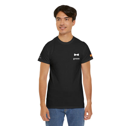 Personalized Embroidered Destination Wedding Groom T-Shirt