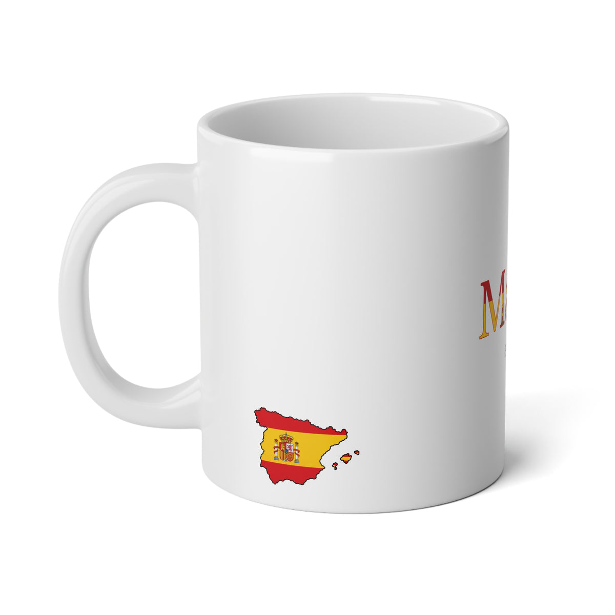 Personalized Spain Flag Name Mug, Custom Spanish Heritage Coffee Cup, 20oz Ceramic Mug, Spain Gift, Spanish Pride Gift