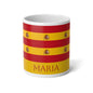 Personalized Spain Flag Mug, Custom Spanish Heritage Coffee Cup, 20oz Ceramic Mug, Red Yellow Flag Pattern, Spain Gift