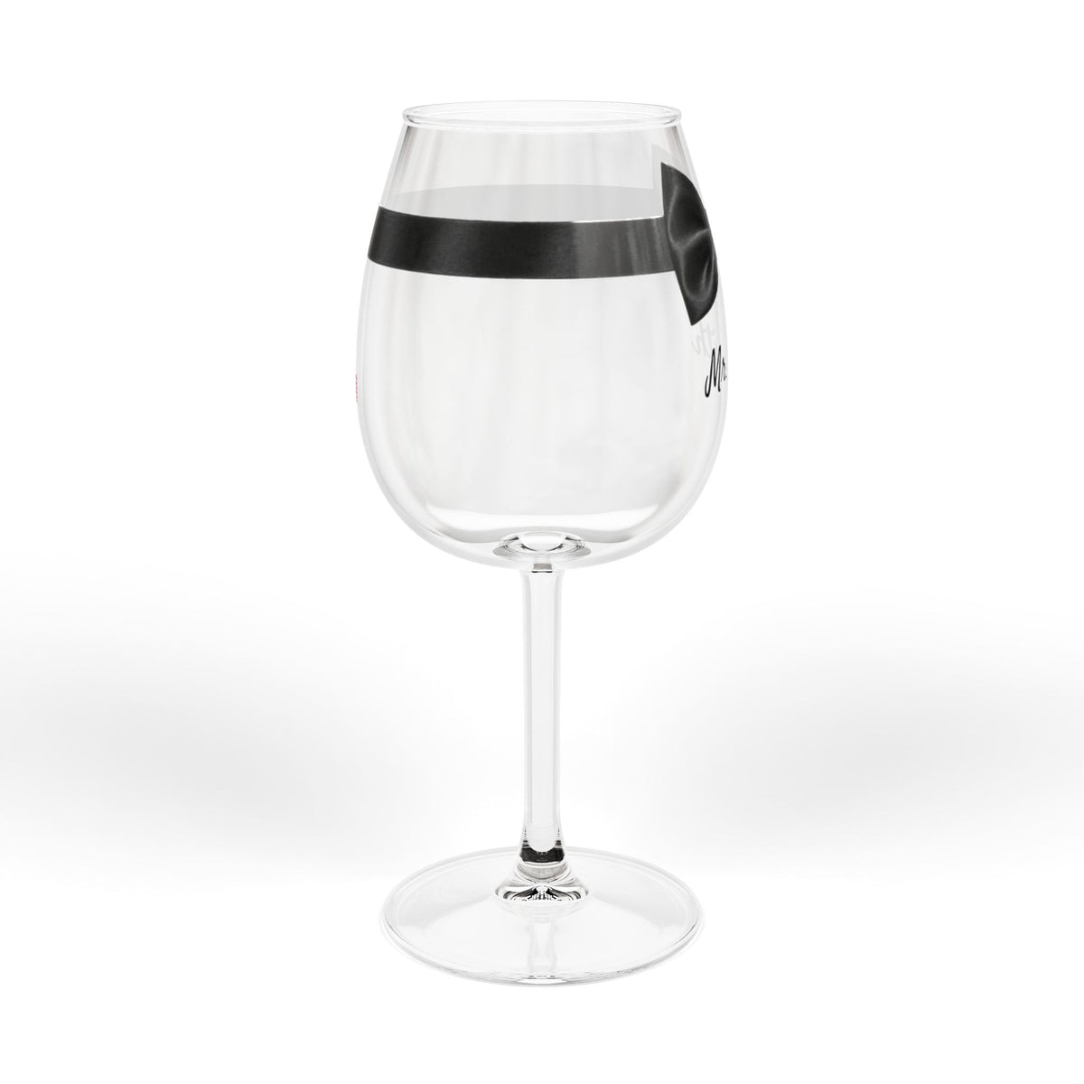 Personalized Destination Wedding Wine Glass for Groom, Custom Mr Glass with Country Flag, 12oz Bow Tie Wedding Stemware, Husband Gift
