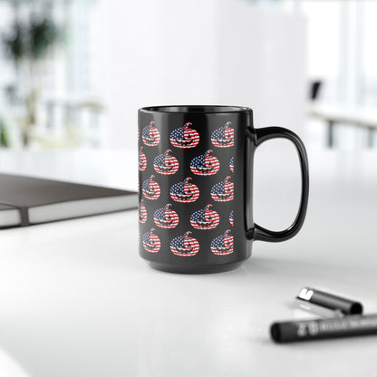 Limited Edition American Flag Jack-O'-Lantern Mug | Black 15oz