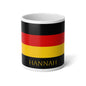 Personalized Germany Flag Mug, Custom German Heritage Coffee Cup, 20oz Ceramic Mug, Black Red Gold Flag Pattern, Germany Gift