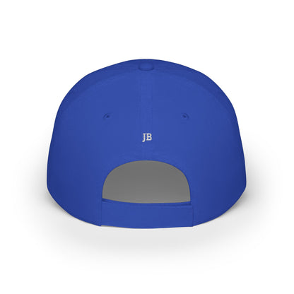 Red Low Profile Baseball Cap with Mini British Flag Detail