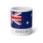 Personalized Australia Flag Mug, Custom Australian Heritage Coffee Cup, 20oz Ceramic Mug, Aussie Flag Pattern, Australia Gift