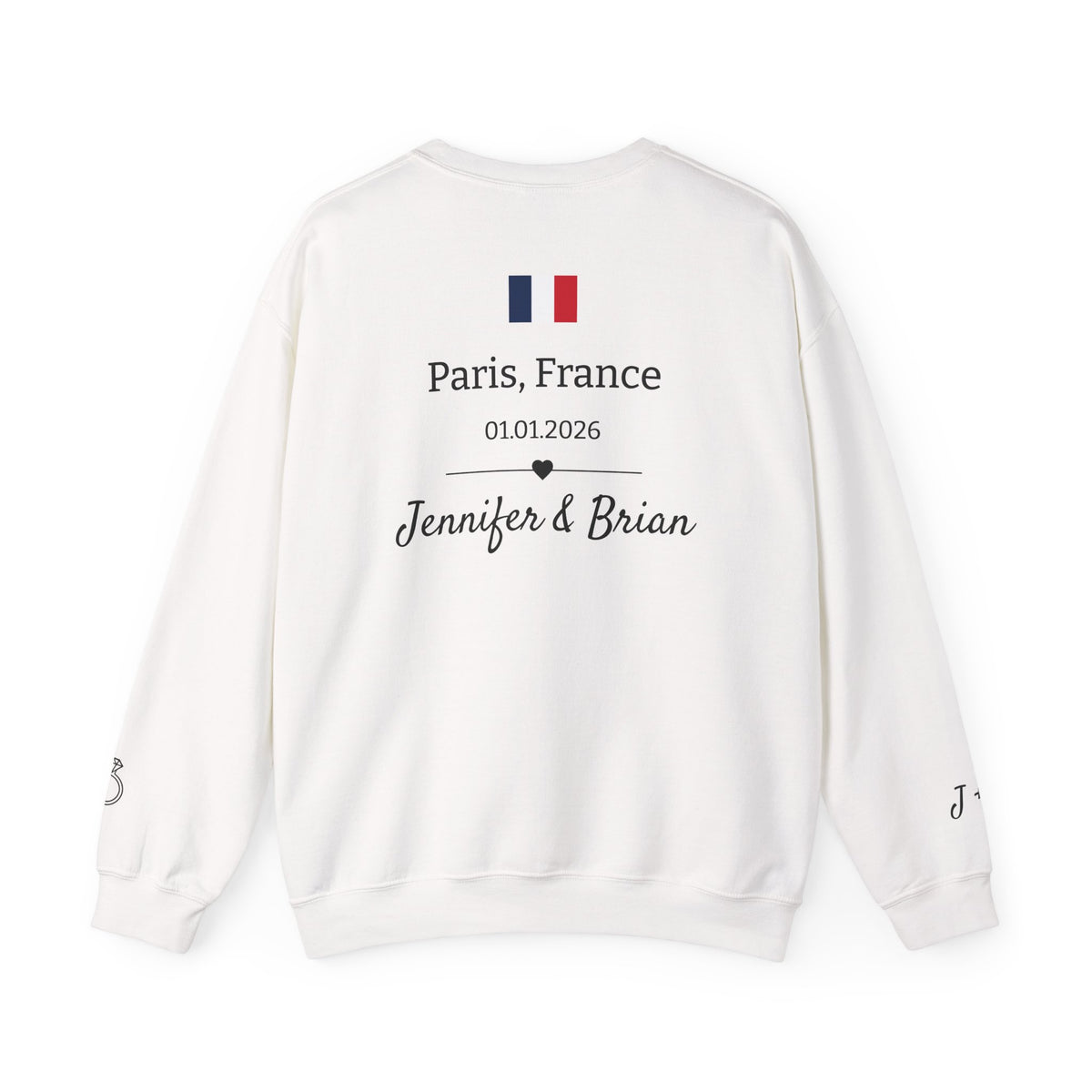 Personalized Bride Destination Wedding Sweatshirt, Custom Wedding Location and Date Crewneck, Honeymoon Outfit, Newlywed Gift for Wife
