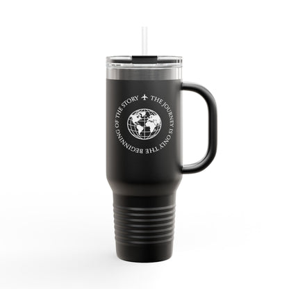 World History Globe Emblem Insulated Travel Mug