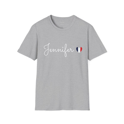 Choose Your Country Personalized Country Flag Heart T-Shirt, Custom Name USA UK Canada Australia Jamaica Italy Mexico Pride Tee