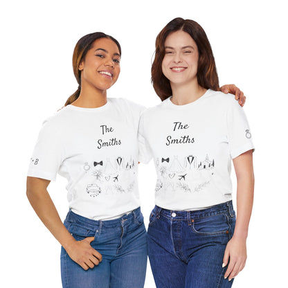 Personalized Destination Wedding T-Shirt, Custom Mr and Mrs Shirt, Wedding Location & Date Tee, Newlywed Honeymoon Gift, Couples Anniversary