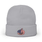 Limited Edition American USA Flag Pumpkin Embroidered Halloween Beanie, Cotton Blend Knit Hat, Patriotic Heritage Halloween Gift