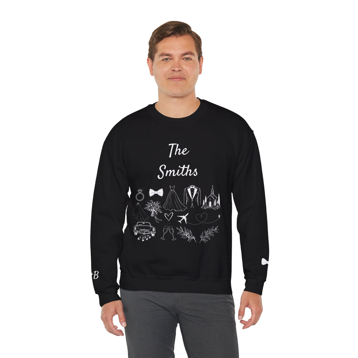 Personalized Destination Wedding Groom Sweatshirt, Custom Wedding Location and Date Crewneck, Honeymoon Gift for Husband, Newlywed Keepsake