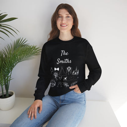 Personalized Destination Wedding Groom Sweatshirt, Custom Wedding Location and Date Crewneck, Honeymoon Gift for Husband, Newlywed Keepsake