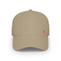 Red Low Profile Baseball Cap with Mini British Flag Detail