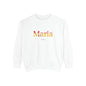 Personalized Spain Flag Name Sweatshirt, Custom Spanish Heritage Crewneck, Garment Dyed Cotton Sweatshirt, Spain Gift