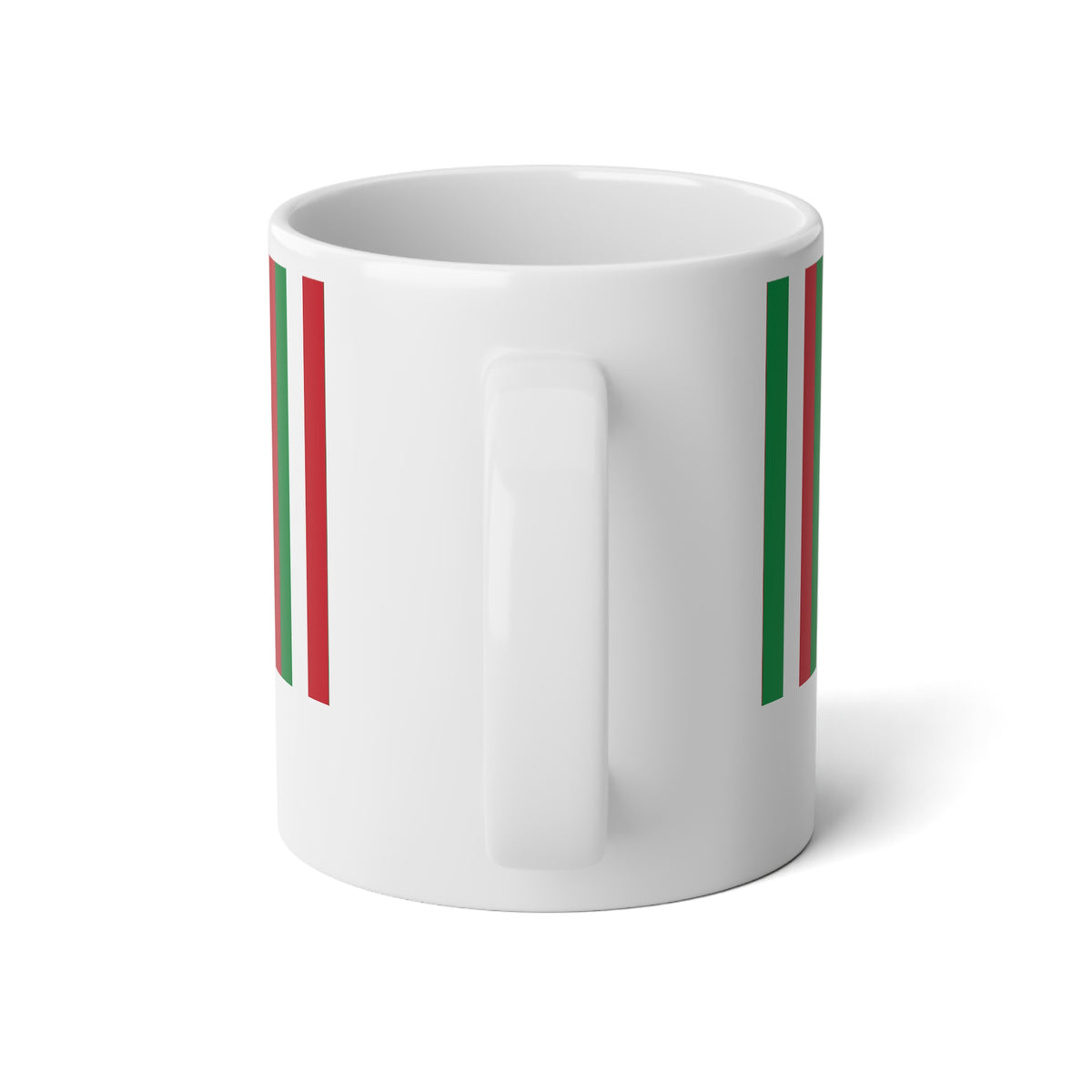 Personalized Italy Flag Mug, Custom Italian Heritage Coffee Cup, 20oz Ceramic Mug, Green White Red Flag Pattern, Italy Gift